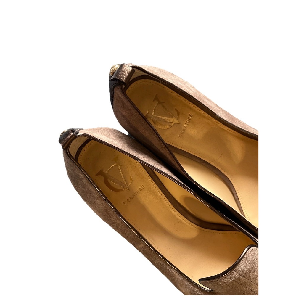 Vero Cuoio Vc Signature Vi-Nova Taupe Gray Brown Suede Slip On Loafers Size 8.5M - Picture 3 of 10